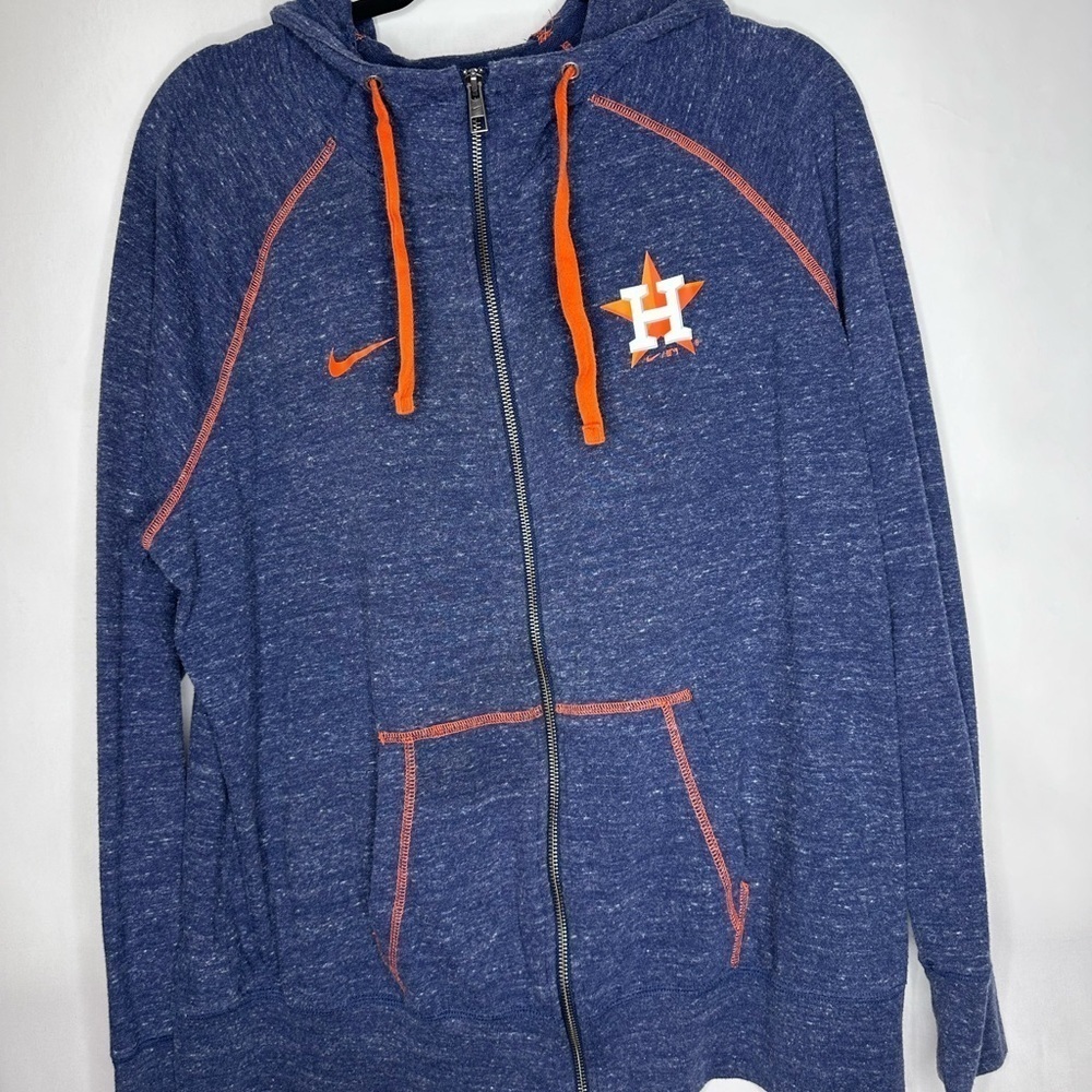 Houston Astros Nike Navy Gym Vintage Team Full-Zip Hoodie - Picture 3 of 7